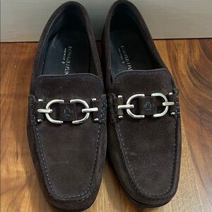 Donald J. Pliner Men's Suede Loafers with Silver Accents size 9.5